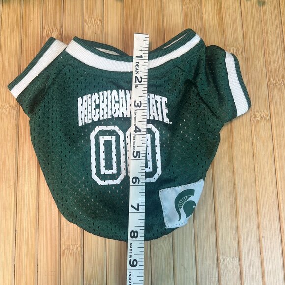 NWT Michigan State Spartans Collegiate Pet Mesh Jersey Sz XS 6" - 9" Dog Outfit - Picture 4 of 7